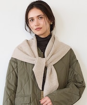 【SLOW/一部店舗限定】メランジニット トライアングルストール