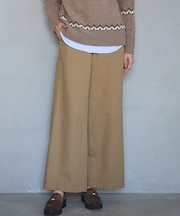 【SLOW/一部店舗限定】ソフトピーチツイル ワイドパンツ