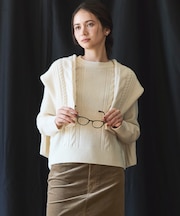 【SLOW/一部店舗限定】アランケーブル ニットプルオーバー