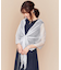 【結婚式やパーティーに】シルクラッセルフリンジ ストール