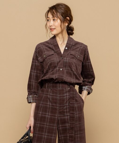 【洗える】コットンソフト コーデュロイ シャツ