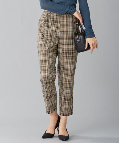 【マガジン掲載】ランダムチェック テーパードパンツ（KJ25）