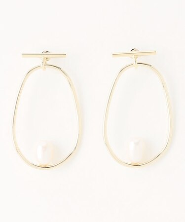 淡水パールループ ピアス