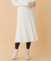 【WEB・一部店舗限定】モールミックスパターンニット スカート