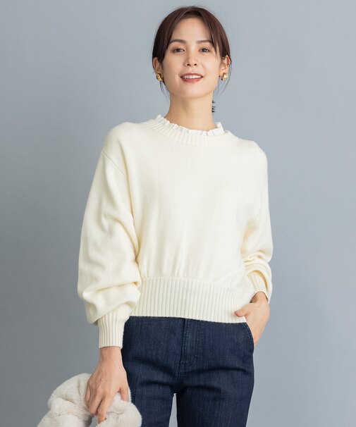 【洗える】カシミヤブレンドバルキー ニット