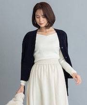 【WEB・一部店舗限定】モールミックスパターンニット カーディガン