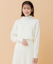 【WEB・一部店舗限定】モールミックスパターンハイネック ニット
