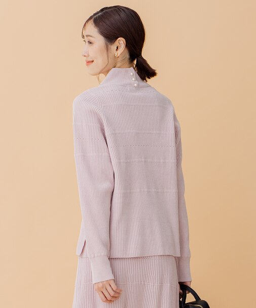 【WEB・一部店舗限定】モールミックスパターンハイネック ニット