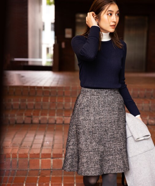 【後ろゴム仕様】クラシックツイード スカート