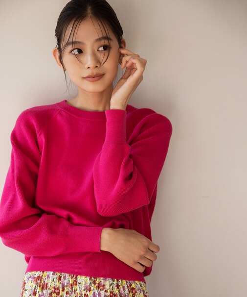 【選べる8色展開・春まで使える！】バックレースカラー ニット