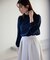 【VERY掲載・KUMIKYOKU NAVY】スタンドフリルTEEブラウス