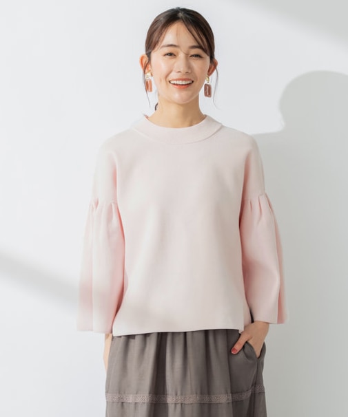 AMOSSAベルスリーブ ニット