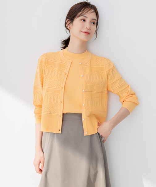 【2SET・WEB限定】編地ニット ツインセット