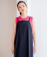 【洗える・アンサンブル対応】MINAノースリーブ ニット