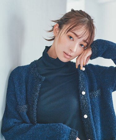 【飯豊まりえさん着用・Oggi12月号掲載】ツイードニット ジャケット