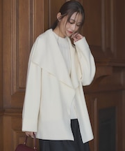 【軽羽織】ショールカラー カーディガン