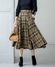 シアーツイルチェック フレアスカート