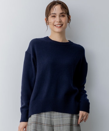 カシミヤブレンドバルキープルオーバー ニット