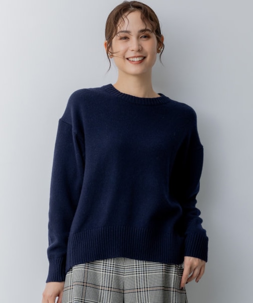 カシミヤブレンドバルキープルオーバー ニット