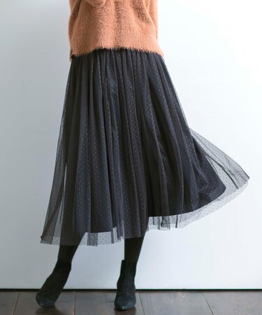 【飯豊まりえさん着用・Oggi12月号掲載】ギャザーチュール スカート