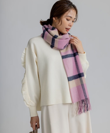 【Oggi12月号掲載】ウールマルチチェックストール