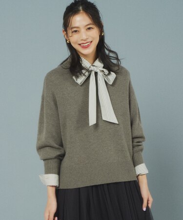 【飯豊まりえさん着用・Oggi12月号掲載】ウールカシミヤミックス ロールネック ニット