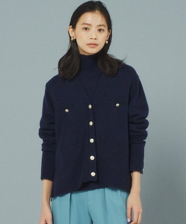 【飯豊まりえさん着用・Oggi12月号掲載】ウールカシミヤミックス ロールネック ニット