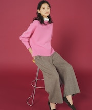 【飯豊まりえさん着用・Oggi12月号掲載】ウールカシミヤミックス ロールネック ニット