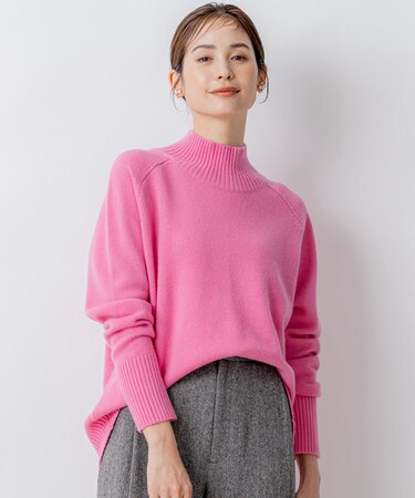 【8色展開・WEB限定】ウールカシミヤミックス ハイネック ニット