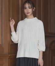 【飯豊まりえさん着用・Oggi12月号掲載】バルキーワイドリブ ニット
