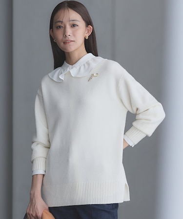 【WEB限定】ウールカシミヤミックスVネック ニット