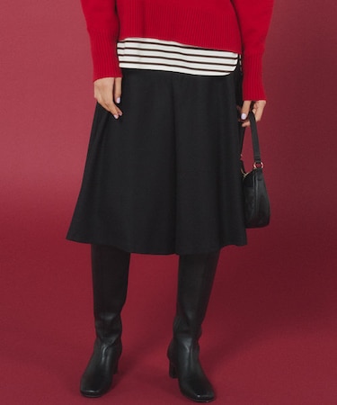 【WEB一部店舗限定】ウールジョーゼット キュロットパンツ