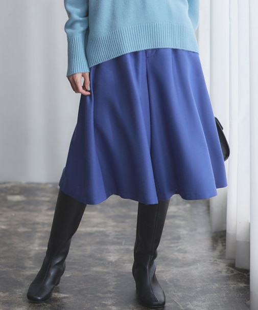 【WEB一部店舗限定】ウールジョーゼット キュロットパンツ