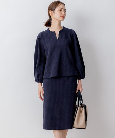 【WEB限定】ニュアンスジャガード セットアップ