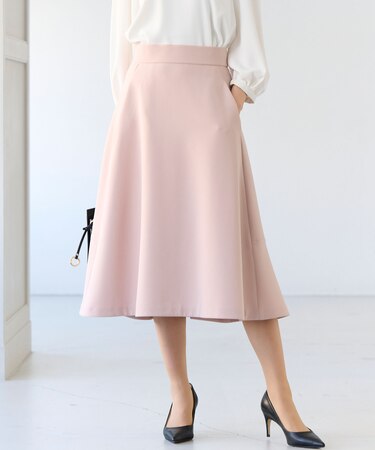 【KUMIKYOKU NAVY】コンフォータブルドレープ フレアスカート