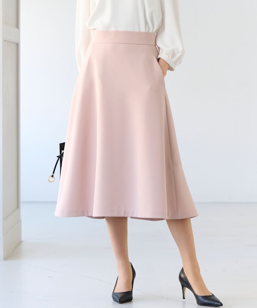 【KUMIKYOKU NAVY】コンフォータブルドレープ フレアスカート