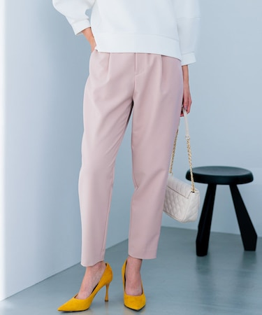 【洗える・ストレッチ】プランタンカラークロップド パンツ