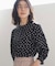 ドットジョーゼットプリント ブラウス