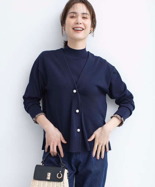 【2SET・WEB限定】パールボタン配色フリルツイン セット