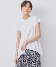 【WEB限定カラーあり】バックフレアニットTシャツ