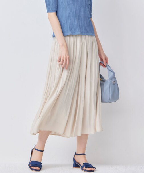 【新色追加】ギャザーライトデシン パンツ