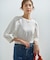 シャーリングシフォン袖 トップス