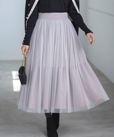 ギャザーチュール ドラマティック スカート