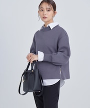 ダンボールジャージー モックネックスウェット