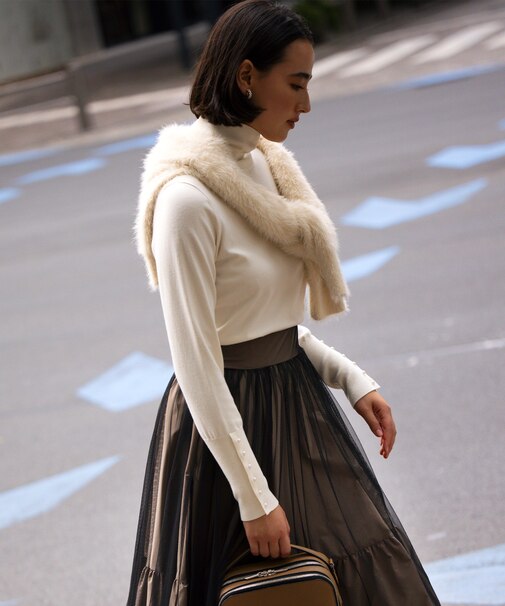 【WEB限定色あり】ELENA タートルネック ニット