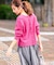 【前後着用可】コットンカシミヤ混2WAYケーブル ニット