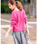 【前後着用可】コットンカシミヤ混2WAYケーブル ニット