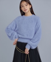 ナイロンファー ニット
