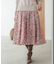 ニュアージュフラワープリント スカート