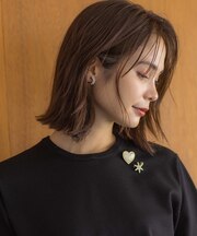 ハートストーンブローチ